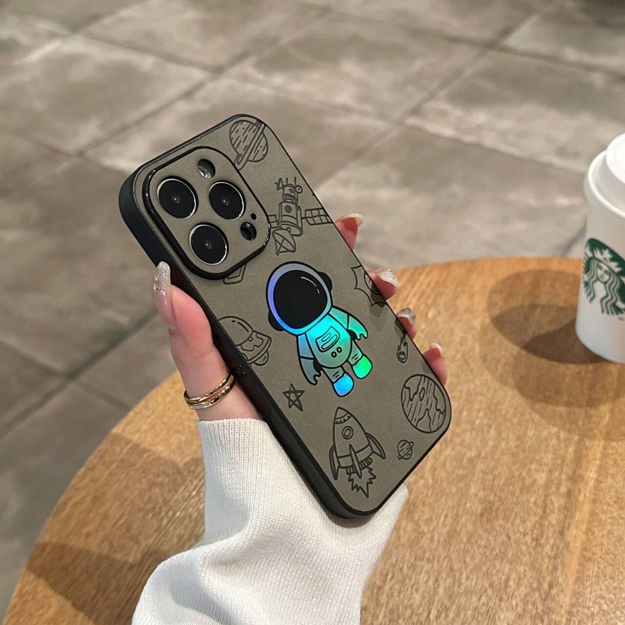 Laser Astronaut iPhone Case