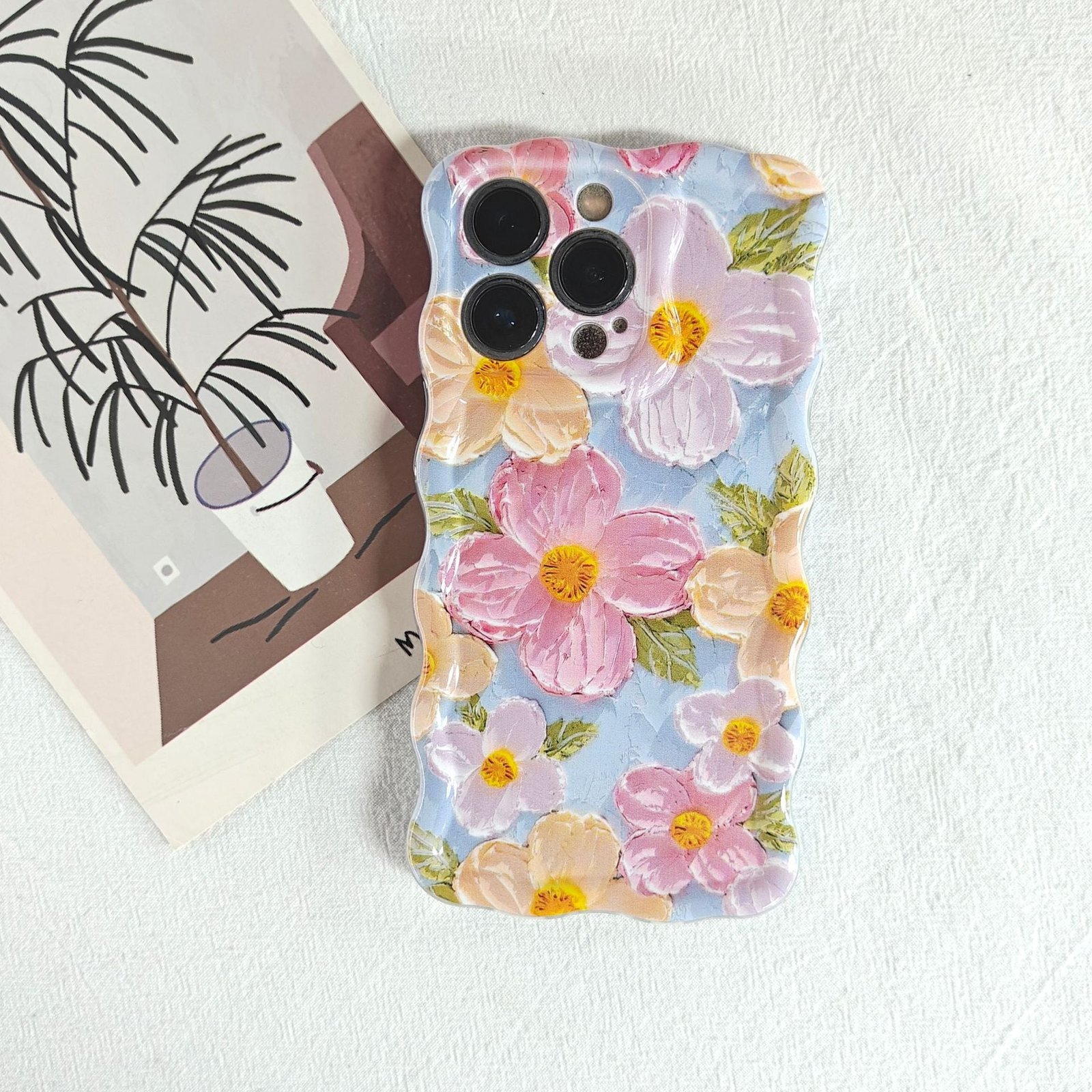 Oil Painting Flower iPhone Case - Image 2