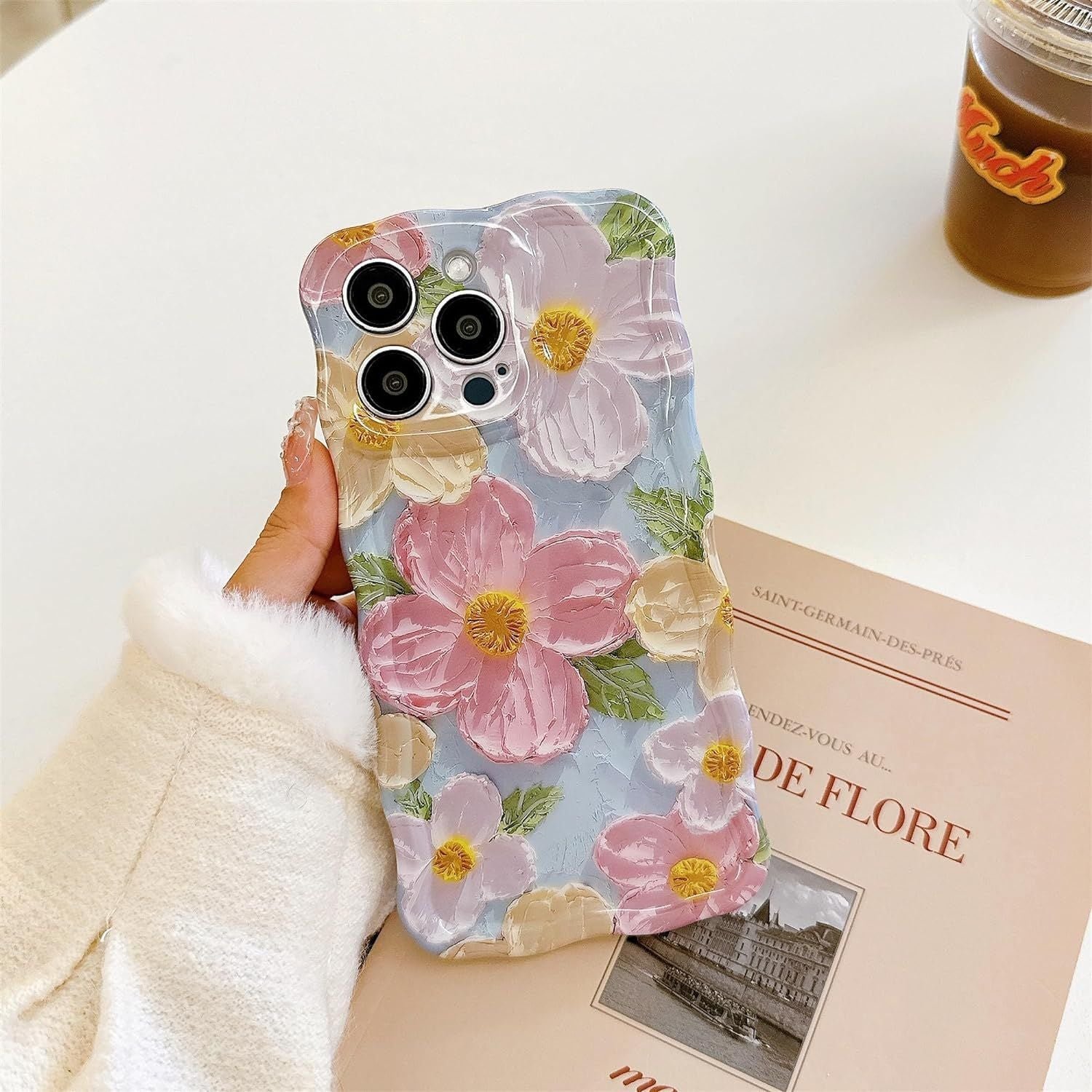 Oil Painting Flower iPhone Case - Image 3