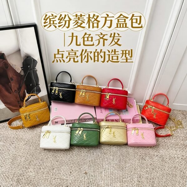 Fashion Poplar Forest Portable Box Bag Bags Small Fragrant Style Light Luxury Style Messenger Bag High Tide Commuter Small Square Bag