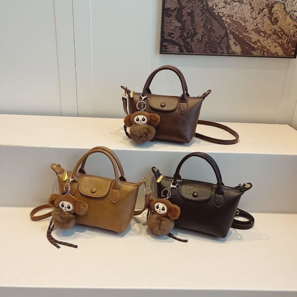 Simple Pleated Pu Dumpling Bag Ins Light Luxury Dragon Bags Xiang Handbag Tide Shoulder Messenger Bag