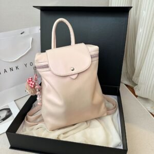 Solid Color Texture Backpack Bag New Trend Version Dragon Bags Xiang Women'S Backpack Glossy Large-Capacity Schoolbag