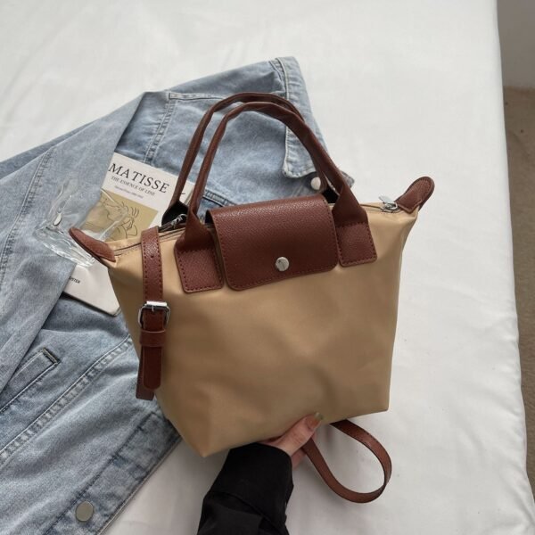 Simple High-End Fashion Shoulder Bag Contrasting Color Dragon Bags Xiang Large Capacity Tide Commuting Versatile Style Messenger Bag