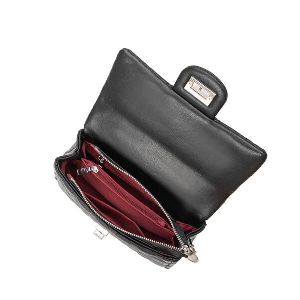 2026 New Golden Ball Square Fatty Bag Women’S Leather One Shoulder Crossbody Small Fragrant Classic Chain Rhombus Small Square Bag