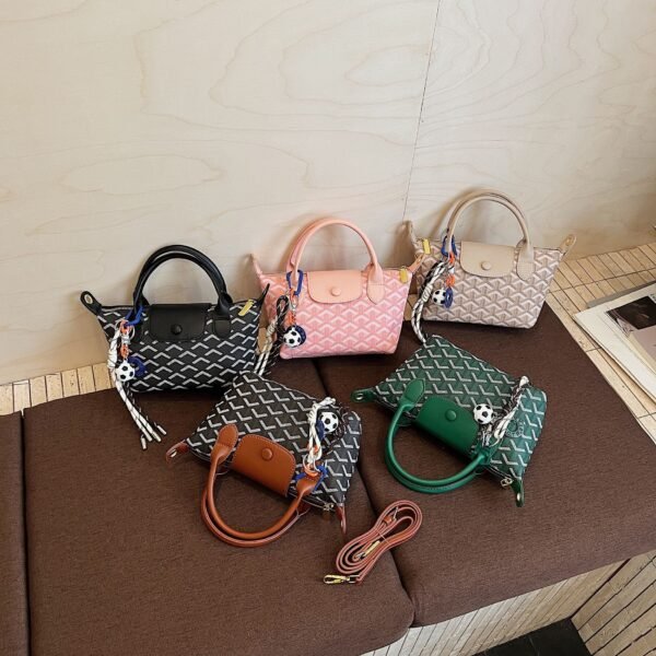 Retro Printed Dragon Bags Xiang Dumpling Bag Trade Tide Old Flower Premium Handbag Fashionable Versatile Shoulder Bag