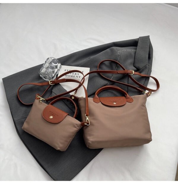 New Light Luxury Dragon Bags Xiang Nylon Splicing Trend Large Capacity Tote Portable Shoulder Messenger Bag