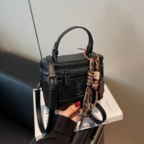 Poplar Forest Suede Square Bag Light Luxury Premium Handbag Trade Shoulder Messenger Tide Splicing Box Bag