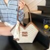 Niche Large-Capacity Tote Bag Miu Casual Embroidery Women’S Underarm Portable Commuter Tide Shoulder Bag