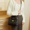2026 Spring And Summer New 23k New Handbag Fashion Diamond Shoulder Bag Small Fragrant Kelly Bag Chain Messenger