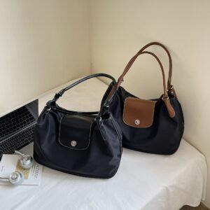 Splicing Large Capacity Dragon Bags Xiang Shoulder Hobo Cloth Bag Simple And Lightweight Versatile Premium Underarm Tote Bag