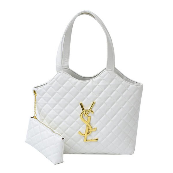 Light Luxury Retro Diamond Handbag, Poplar Forest Tote Bag, Tide Niche Child And Mother Bag, Large-Capacity Commuter Women’S Bag