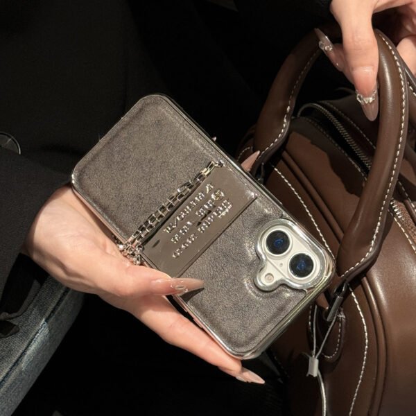 Premium Suede Chain Mobile Phone Case IPhone17Promax Original Light Luxury Apple 16 Mobile Phone Case