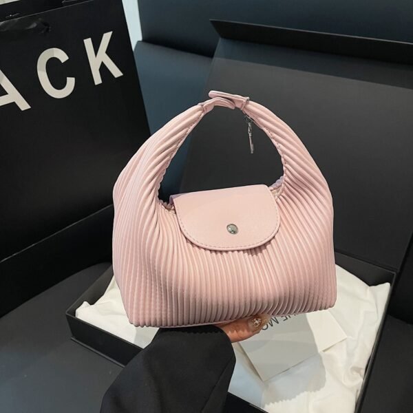 Messenger Bag Women’S Bag New Dragon Bags Xiang Simple Commuting Pleated Trendy Versatile Shoulder Handbag