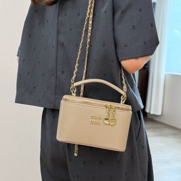 Poplar Forest Small Square Bag Chain Light Luxury Bags Simple Trendy Box Bag Fashion Messenger Portable Women’S Bag