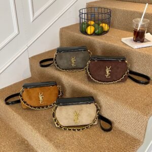 High-End Small Square Bag, Poplar Forest Light Luxury Bags, Trendy Trade Suede Fashion Chain, Shoulder Messenger Bag