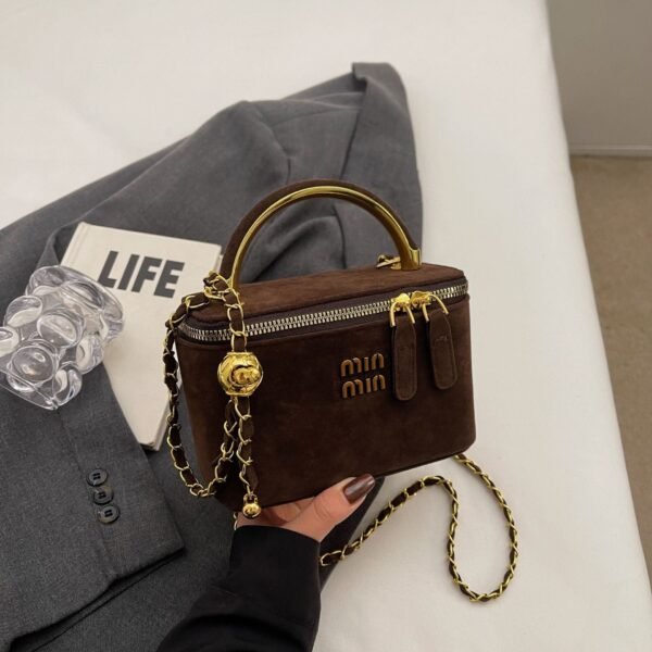Matte Chain Mi.U French Box Bag Niche Texture Trade Tide Small Square Bag Personalized Shoulder Messenger Bag