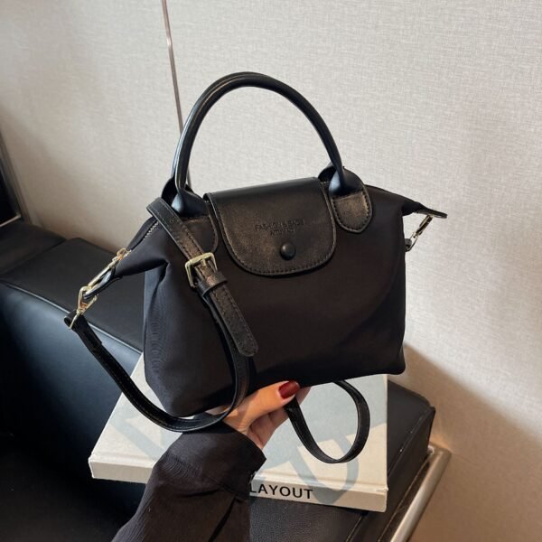 Trendy Oxford Cloth Bag Textured Dragon Bag Xiang Spliced Hand-Held Dumpling Bag Simple Shoulder Crossbody Bag