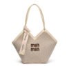 Niche Large-Capacity Tote Bag Miu Casual Embroidery Women’S Underarm Portable Commuter Tide Shoulder Bag