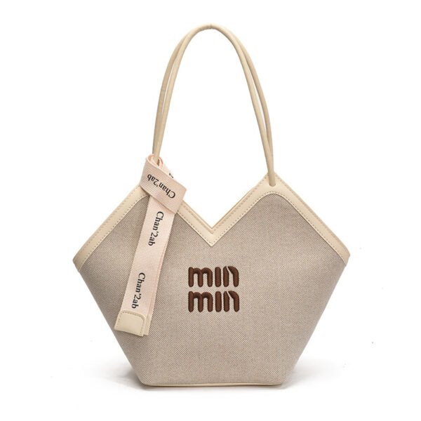 Niche Large-Capacity Tote Bag Miu Casual Embroidery Women’S Underarm Portable Commuter Tide Shoulder Bag