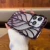 Gradual Change Glitter Art Three-Dimensional Leaves For IPhone17promax Electroplating Apple 16 Mobile Phone Case New
