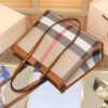 Leather Plaid Portable Tote Bag Women’S 2026 New Summer Fashion Large-Capacity High-End Shoulder Commuter Bag