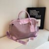 New Smudged Pleated Large Capacity Oxford Buttot Bag Long Bags Xiang Niche Storage Business Trip Messenger Shoulder Bag