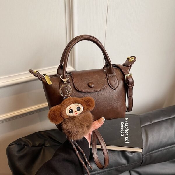 Simple Pleated Pu Dumpling Bag Ins Light Luxury Dragon Bags Xiang Handbag Tide Shoulder Messenger Bag