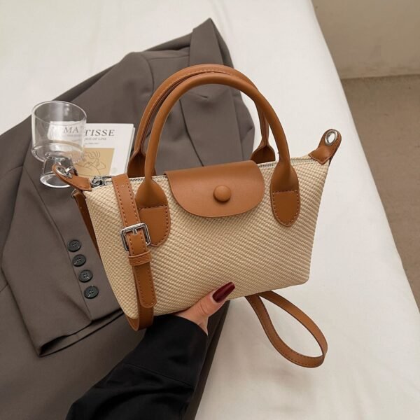 New Niche Design Dumpling Bag Splicing Dragon Bags Xiangchao Versatile Handbag Women’S Contrasting Shoulder Bag