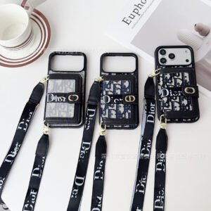 Big-name card bag, card lanyard protective cover, suitable for iPhone17ProMax and trendy brand Apple 17 mobile phone case