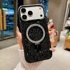 Luxury Rhinestone Magnetic Suction Bracket Protective Case Is Suitable For IPhone17Promax Popular Apple Phones