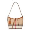 Fashion Casual Leather Bucket Bag Trendy 2026 New High-End Plaid Tote Bag Underarm Bag Shoulder Bag Women