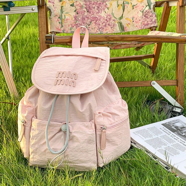 Miu Outdoor Mountaineering Backpack Lightweight Niche Backpack Simple Fresh Large Capacity Mori Trendy Schoolbag