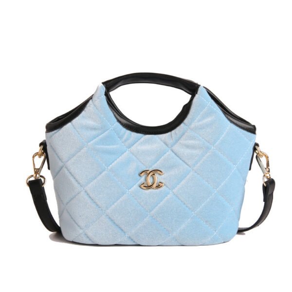 Light Luxury Handbag, Poplar Forest Woolen Wool Shoulder Vegetable Basket Bag, Trade Gas Messenger Bucket Bag