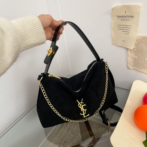 Trade Trend Poplar Forest Shoulder Bag Leopard Print Suede Handbag Large Capacity Fashion Texture Shoulder Messenger Bag