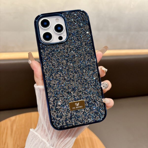Hot-Selling Electroplated Rhinestone Advanced Sense Applicable To IPhone17Promax Full Diamond Apple 17 Mobile Phone Case New Model