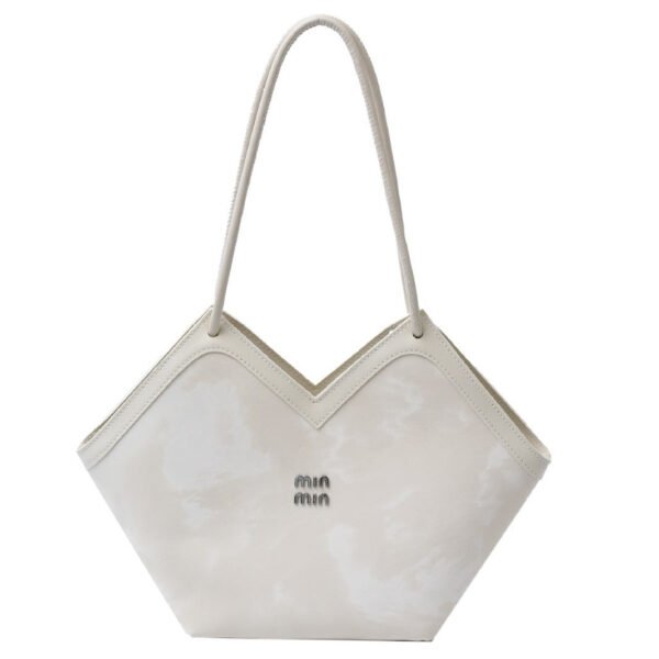 French Miu Fashion Large-Capacity Tote Bag V-Shaped Underarm Bag Female Senmeng Style Casual Fashion Shoulder Underarm Bag