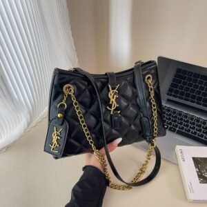 Poplar Forest Shoulder Bag Trendy Bags Large Capacity Underarm Bag Ling Women'S Plaid Texture Shoulder Messenger Bag