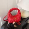 Pleated Miu Crescent Handbag Bag Light Luxury High-End Texture Versatile Messenger Niche Design European Beautiful Women Bag