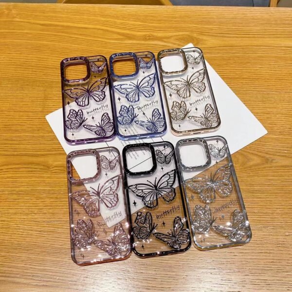Electroplated Three-Dimensional Bow For Apple 16Promax Transparent IPhone15 Light Luxury 14 Mobile Phone Case Internet Celebrity
