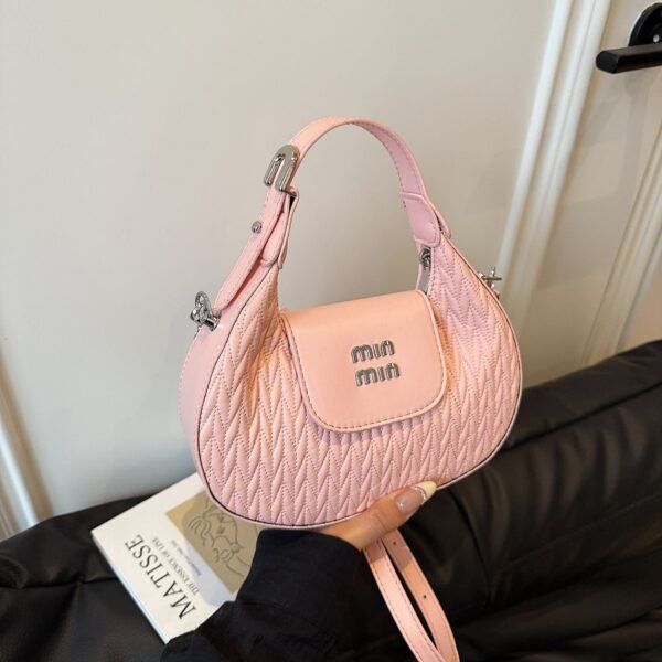 Pleated Miu Handbag Women’S Spring And Summer Bags Trendy Simple And Fashionable Shoulder Bag High-End Messenger Bag