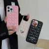 Lambskin Embossed Rhombus Premium Sense Light Luxury Trendy Brand Suitable For IPhone17Promax Anti-Drop Apple Phone Case