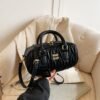 Pleated Handbag Min New Women’S Bag Bowling Fashion Shoulder Crossbody Pillow Small Square Bag