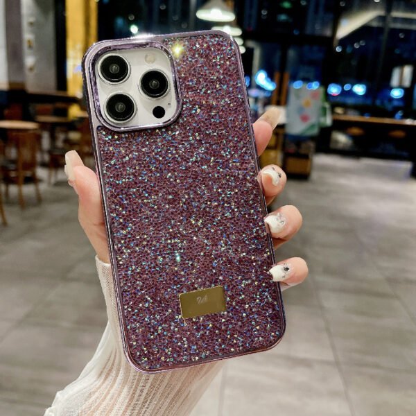 Luxury Rhinestone Electroplated Mobile Phone Case Is Suitable For IPhone17Promax Light Luxury High-End Apple Protective Case New Model