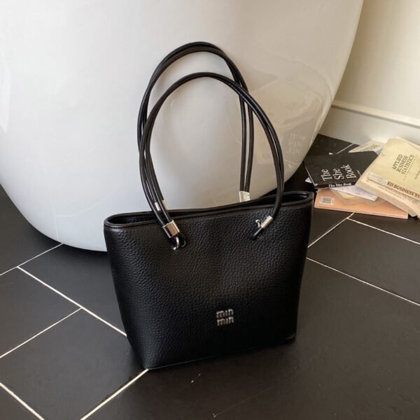 Light Luxury Miu Simple Tote Bag Large Capacity Trend Splicing Fashion Leisure Trade Shoulder Bag Premium Underarm Bag