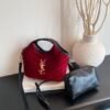 Suede Poplar Forest Bucket Bag Niche Design Handbag Rhombus Embroidery Thread Trendy Personality Shoulder Messenger Bag