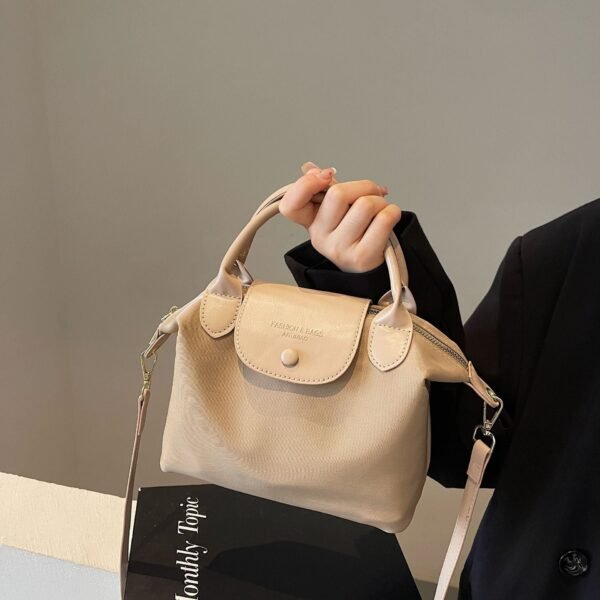 Trendy Oxford Cloth Bag Textured Dragon Bag Xiang Spliced Hand-Held Dumpling Bag Simple Shoulder Crossbody Bag