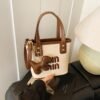 Trend Miu Handbag Embroidery Texture Bucket Bag Fashion Niche Design Commuter Casual Messenger Bag