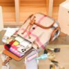 Leather Backpack Women’S 2026 New Fashion Plaid Large-Capacity Casual Backpack Women’S Simple Popular Travel Bag Tide