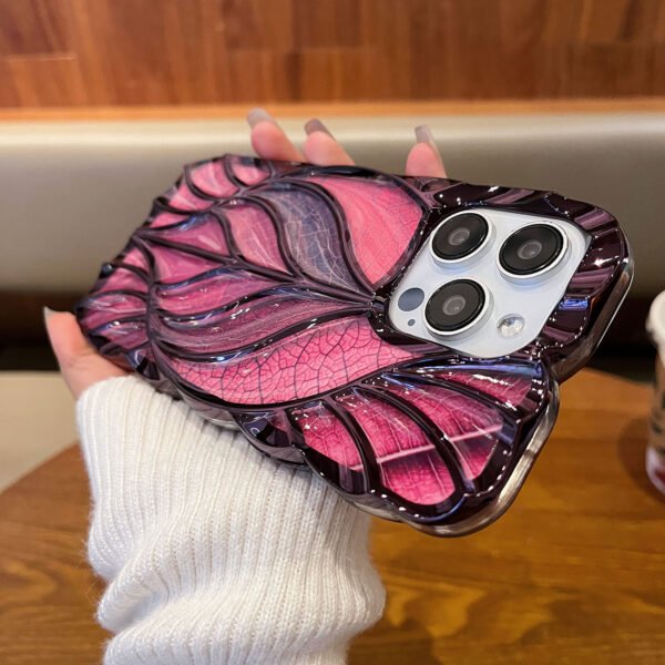 Applicable To IPhone17promax Light Luxury Non-Slip Three-Dimensional Leaves Apple 17 Mobile Phone Case Anti-Drop Explosion