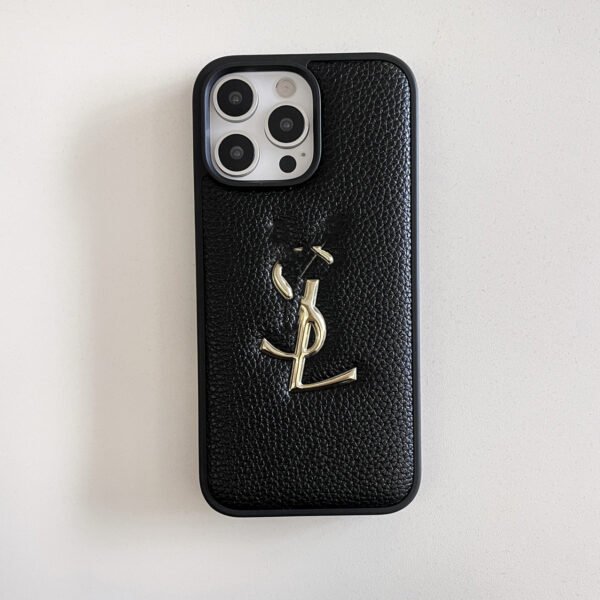 Light Luxury Bronzing Embossed Leather Protective Cover Trendy Brand For IPhone17Promax Advanced Sense Apple Phone Case